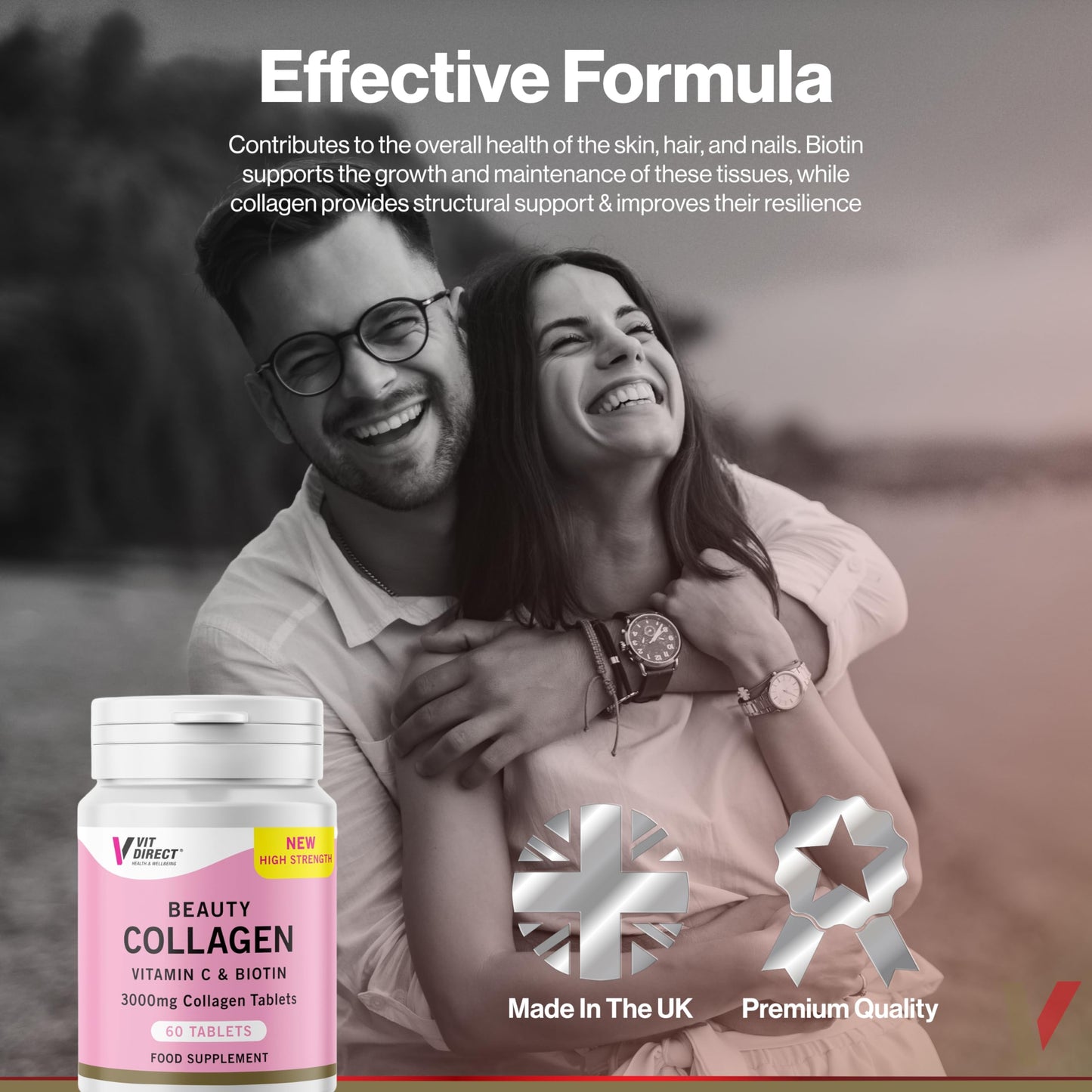 Vit Direct - Beauty Collagen Tablets (Plus Biotin) - 60 Tablets - Two Month Supply Vit DirectBuy Supplements Australia