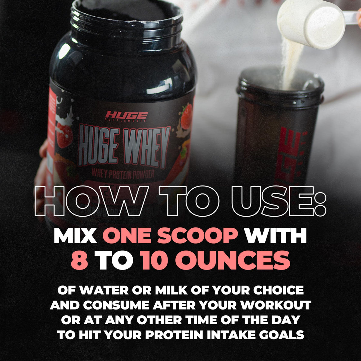 Huge Supplements, Whey Protein Concentrate Powder, Clinically Dosed Formula, 25g Huge SupplementsBuy Supplements Australia
