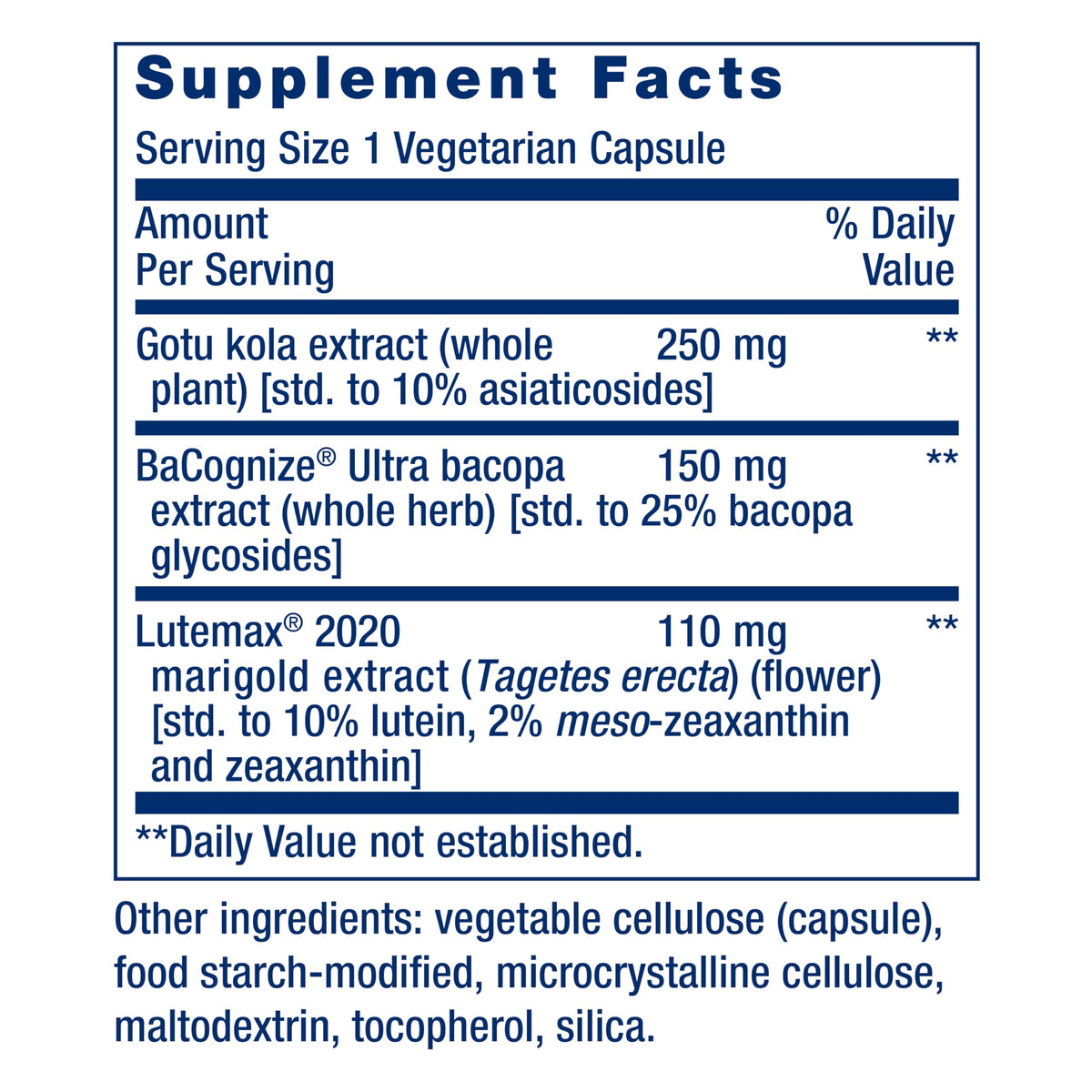 Life Extension Quick Brain Nootropic, Fast Thinking, Learning, Concentration, Lutein, zeaxanthin, gotu kola, bacopa, Gluten Free, Non-GMO, Vegetarian, 1 Daily, 30 Capsules Life ExtensionBuy Supplements Australia