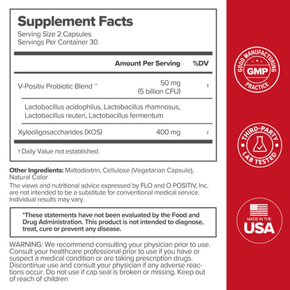URO Vaginal Probiotics for Women pH Balance with Prebiotics & Lactobacillus Probiotic Blend O PositivBuy Supplements Australia