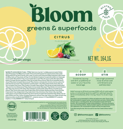 Bloom Nutrition Greens and Superfoods Powder for Digestive Health, Greens Powder Bloom NutritionBuy Supplements Australia