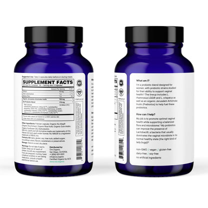 Ora Organic Prebiotics and Probiotics for Women - Lactobacillus for Vaginal and Urinary Tract Health, Contains 16 Billion CFU, 6 Strains - 1 Month Supply, 60 Vegan Probiotic Capsules Ora OrganicBuy Supplements Australia