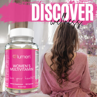 Lumen Naturals Women's Multivitamin Vitamin B12, A, C, D, & E - 180 Count - 60 Servings - Veggie Capsules Lumen NaturalsBuy Supplements Australia