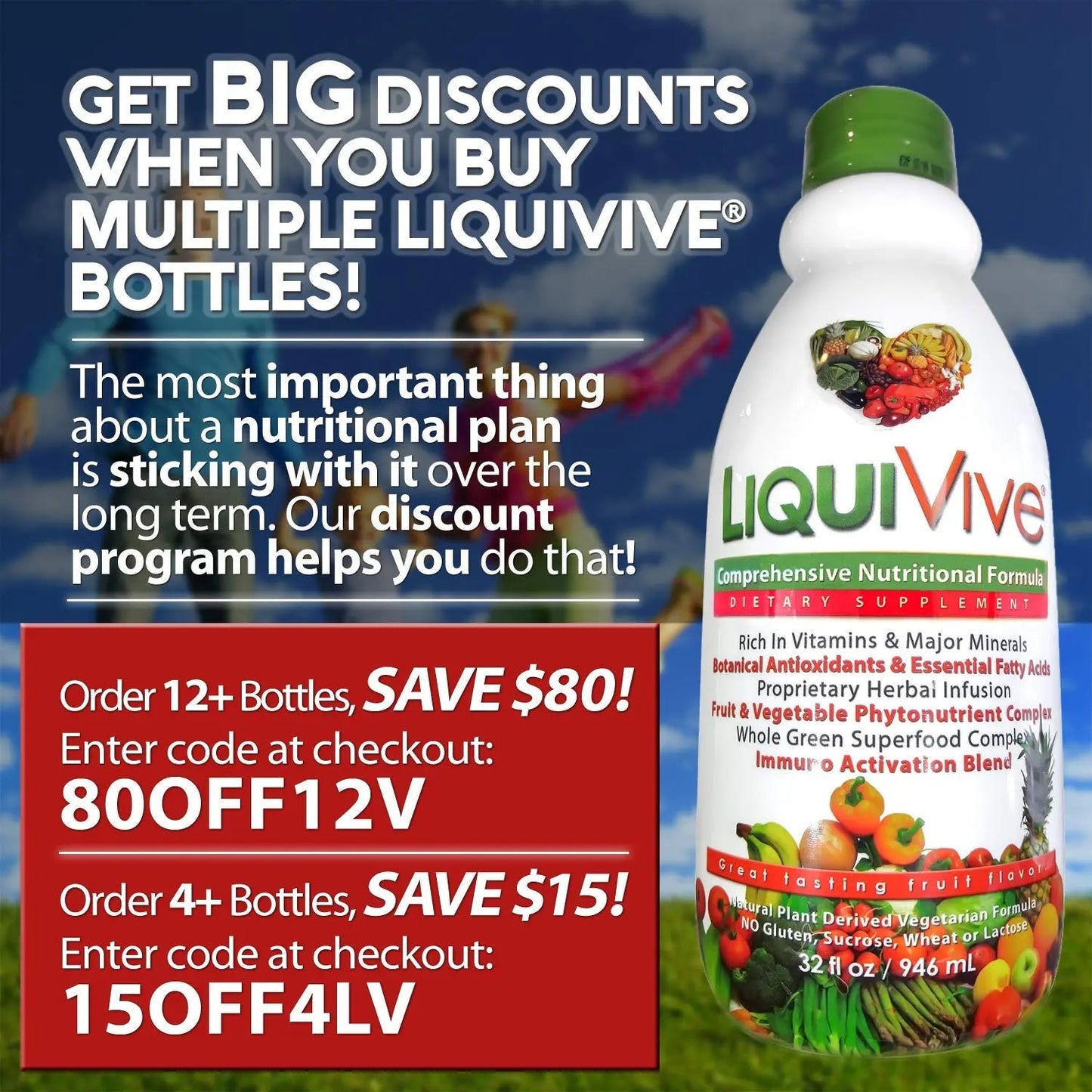 LiquiVive Liquid Vitamins Mega Nutrition | Vegetarian Daily Multivitamin Balance Immune Support Booster Superfood of Nature | Vitamin C D3 A B12 E K | Life Miracle
