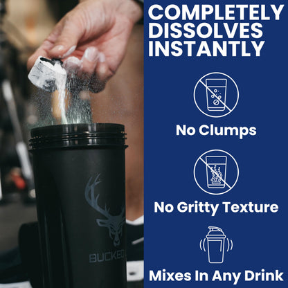 Bucked Up Pure Micronized Creatine Monohydrate for Women and Men - Easy to Mix and Unflavored - 5G Per Serving