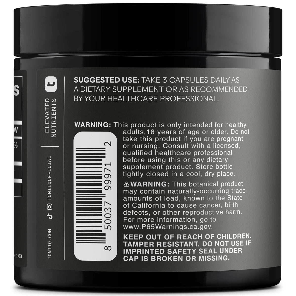 Toniiq 1500mg Ultra High Purity Ca AKG Supplement - 99%+ Highly Purified and Bioavailable Calcium Alpha-Ketoglutarate - Calcium AKG Longevity Supplement - 120 Ca-AKG Vegetarian Capsules Toniiq buy supplements Au