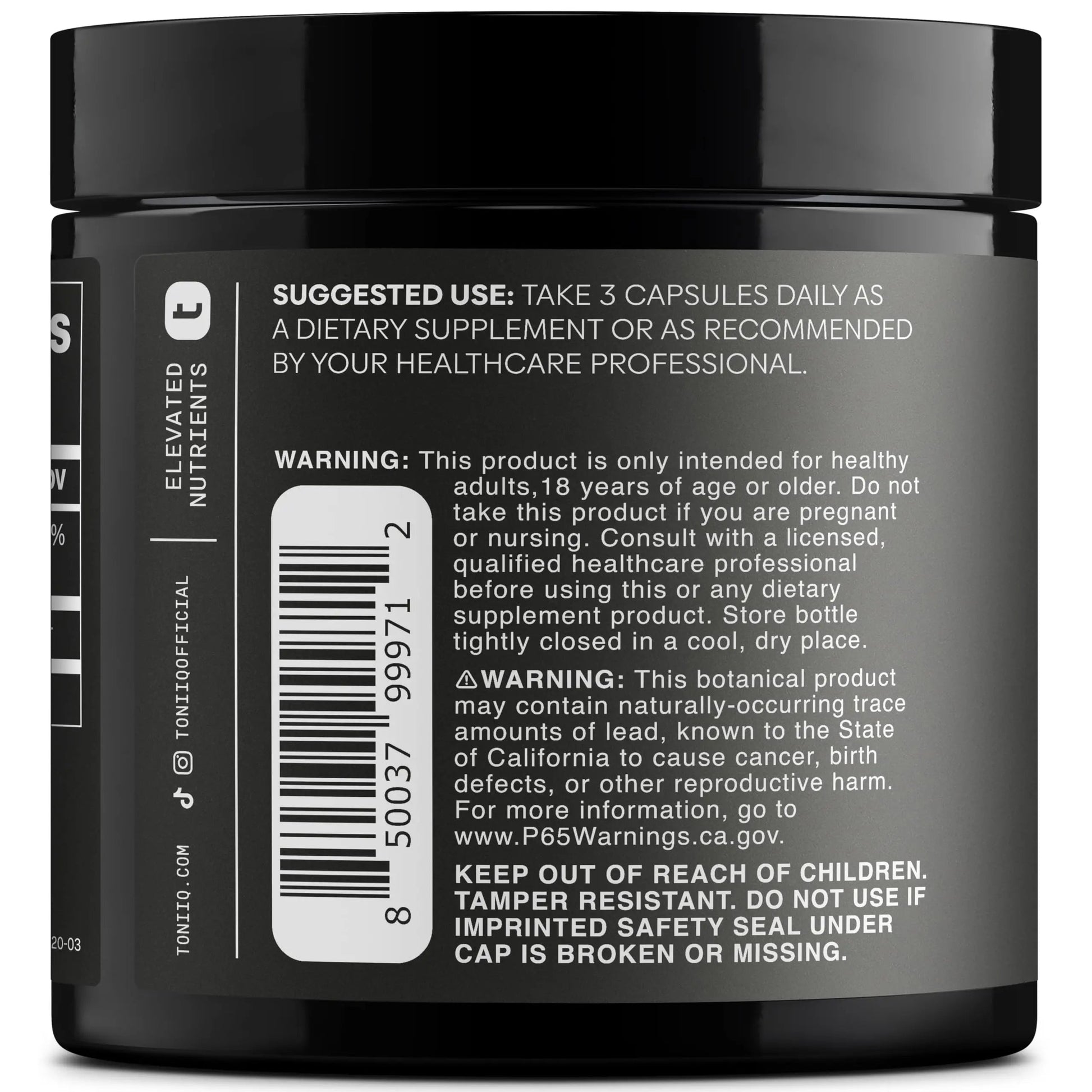 Toniiq 1500mg Ultra High Purity Ca AKG Supplement - 99%+ Highly Purified and Bioavailable Calcium Alpha-Ketoglutarate - Calcium AKG Longevity Supplement - 120 Ca-AKG Vegetarian Capsules Toniiq buy supplements Au