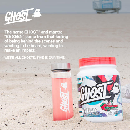 GHOST Clear Whey Isolate Protein Powder, Strawberry Watermelon - 1.57 LB Tub, 25G of Whey Protein - Post Workout Drink for Muscle Gain & Recovery – Sugar Free, Soy Free & Zero Fat, 20 Servings