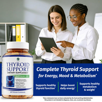 1 Body Thyroid Support Supplement for Women and Men, Selenium with Iodine, Zinc, B12, Ashwagandha and L-Tyrosine, Supports Hormone Health, Energy and Metabolism, 30 Day Supply 1 BodyBuy Supplements Australia