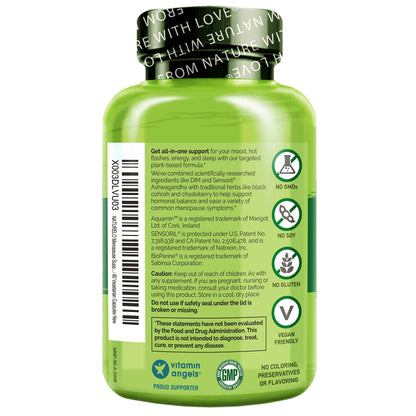 NATURELO Menopause Supplements for Women, Herbal Blend with Black Cohosh for Menopause Hot Flashes Advanced Estrogen Multi-Symptom Formula 90 Capsules NATURELOBuy Supplements Australia