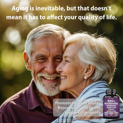 NAD Resveratrol Supplement with Berberine, Quercetin, CoQ10. Anti-Aging Formula for Women & Men. Liposomal NAD Plus, NAD+ Booster, Pure Organic Vitamin, USA StrongVitBuy Supplements Australia