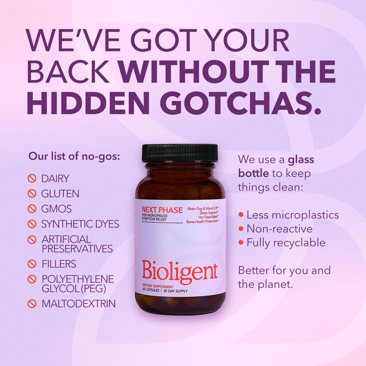 Bioligent Menopause Support Supplement for Women, Hot Flash, Sleep, Mood & Focus Support, Hormone-Free with Maca, Ginseng, Chamomile & Saffron, Non-GMO, 60 Capsules, 30 Day Supply BIOLIGENTBuy Supplements Australia