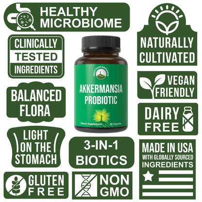Akkermansia Probiotic to Increase GLP-1 Production. Ultra High Strength Akkermansia Muciniphila Live Strain with Prebiotic Fiber for Gut Health & Microbiome Balance. Delayed Release, 3rd Party Tested Peak PerformanceBuy Supplements Australia