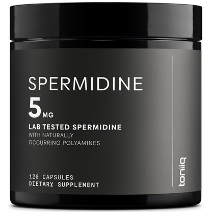 Toniiq Ultra Concentrated 500mg Spermidine Supplements for Men and Women - Non-Synthetic Spermidine Standardized to No Less Than 1% - 5mg per Serving Rice Germ Extract Toniiq buy supplements Au