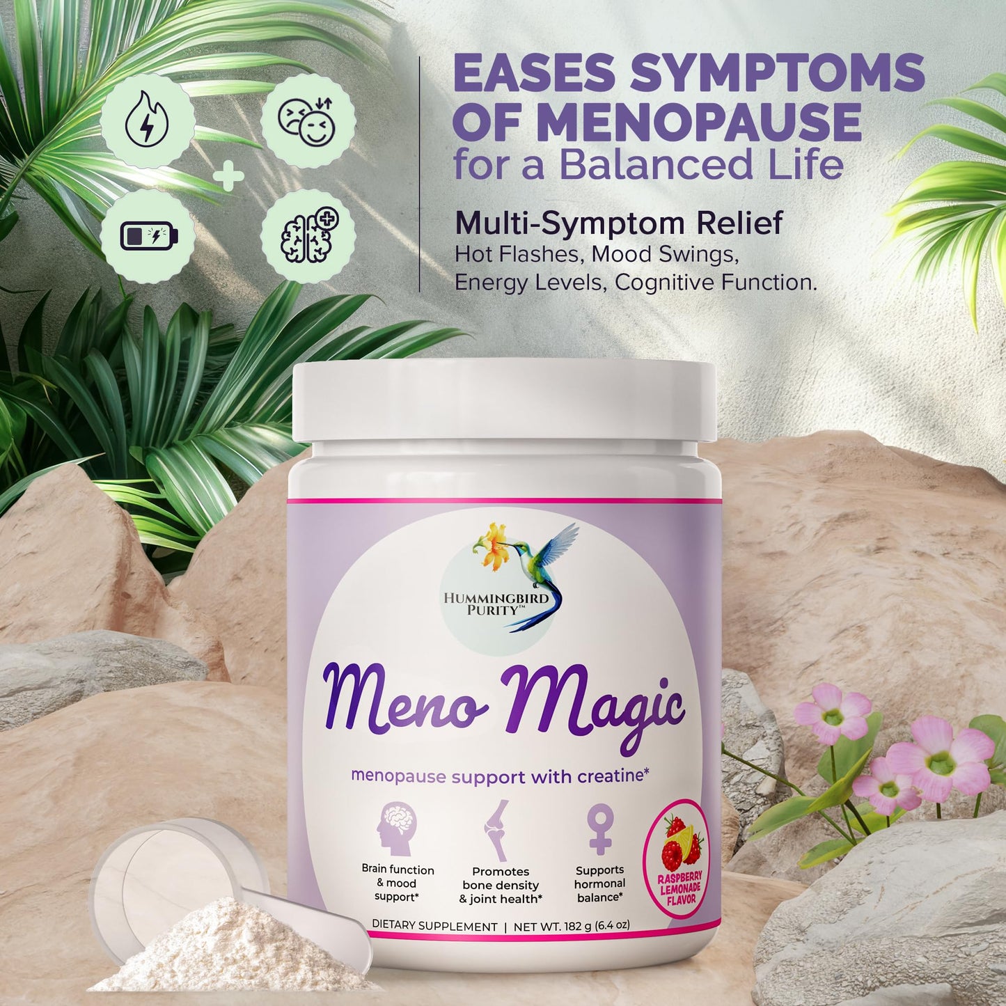 Meno Magic Menopause Support Drink – Raspberry Lemonade with Creatine, Herbs & Vitamins | 30 Servings Hummingbird PurityBuy Supplements Australia