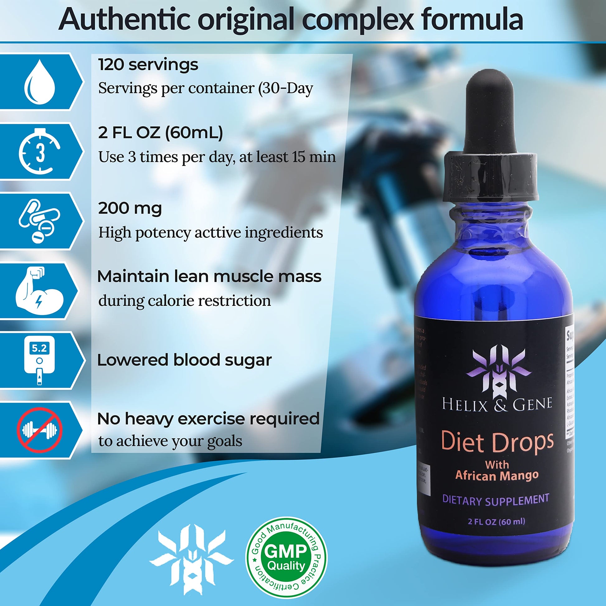 Helix & Gene Appetite Diet Drops Mango Flavor | Fast Weight Loss | Natural Metabolism Helix & GeneBuy Supplements Australia