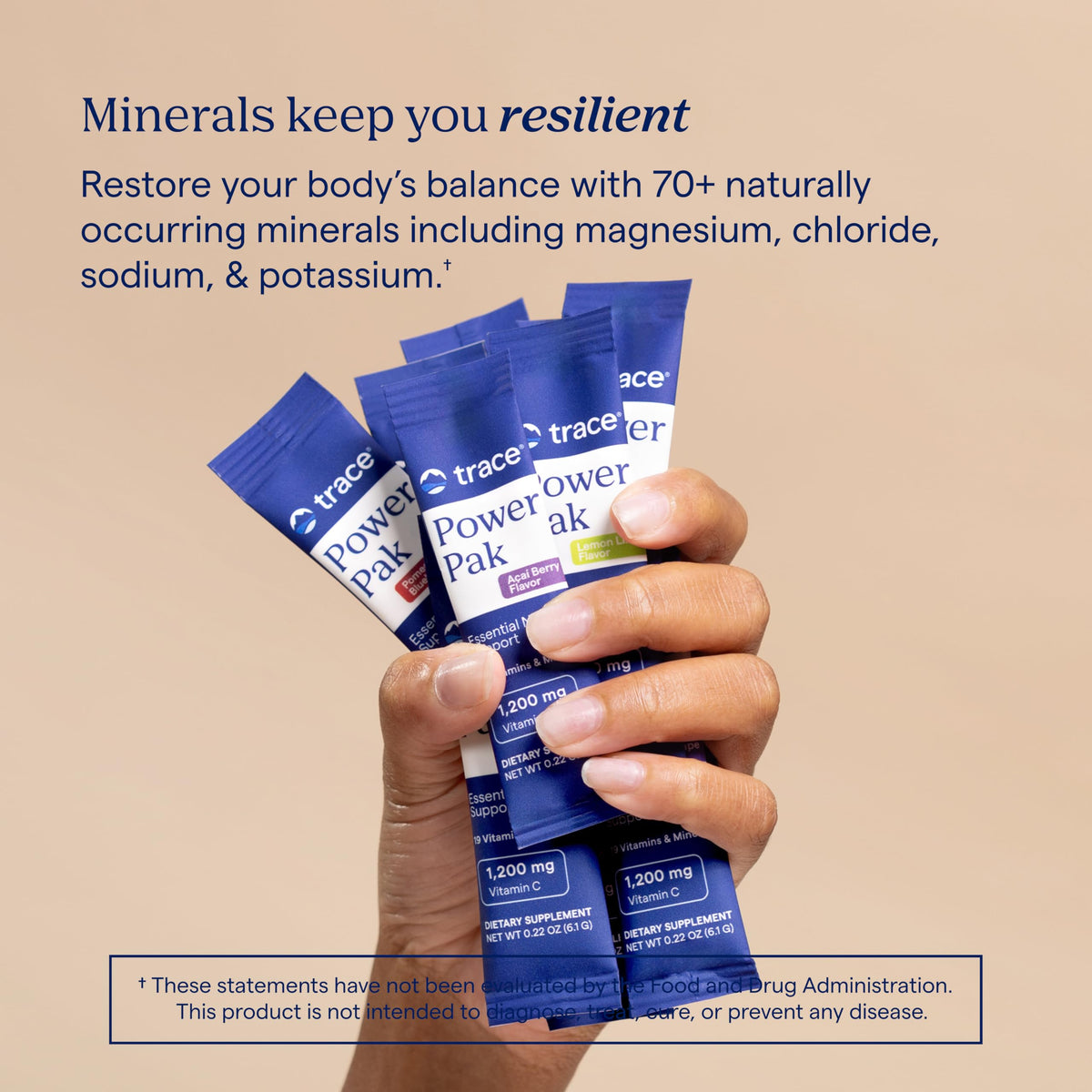 Trace Minerals Power Pak Multivitamin and Multimineral Packets - Electrolyte Support - 1200 mg Vitamin C plus 70+ Trace Minerals - Sugar Free - Orange Mango Flavor - 30 Packets Trace MineralsBuy Supplements Australia