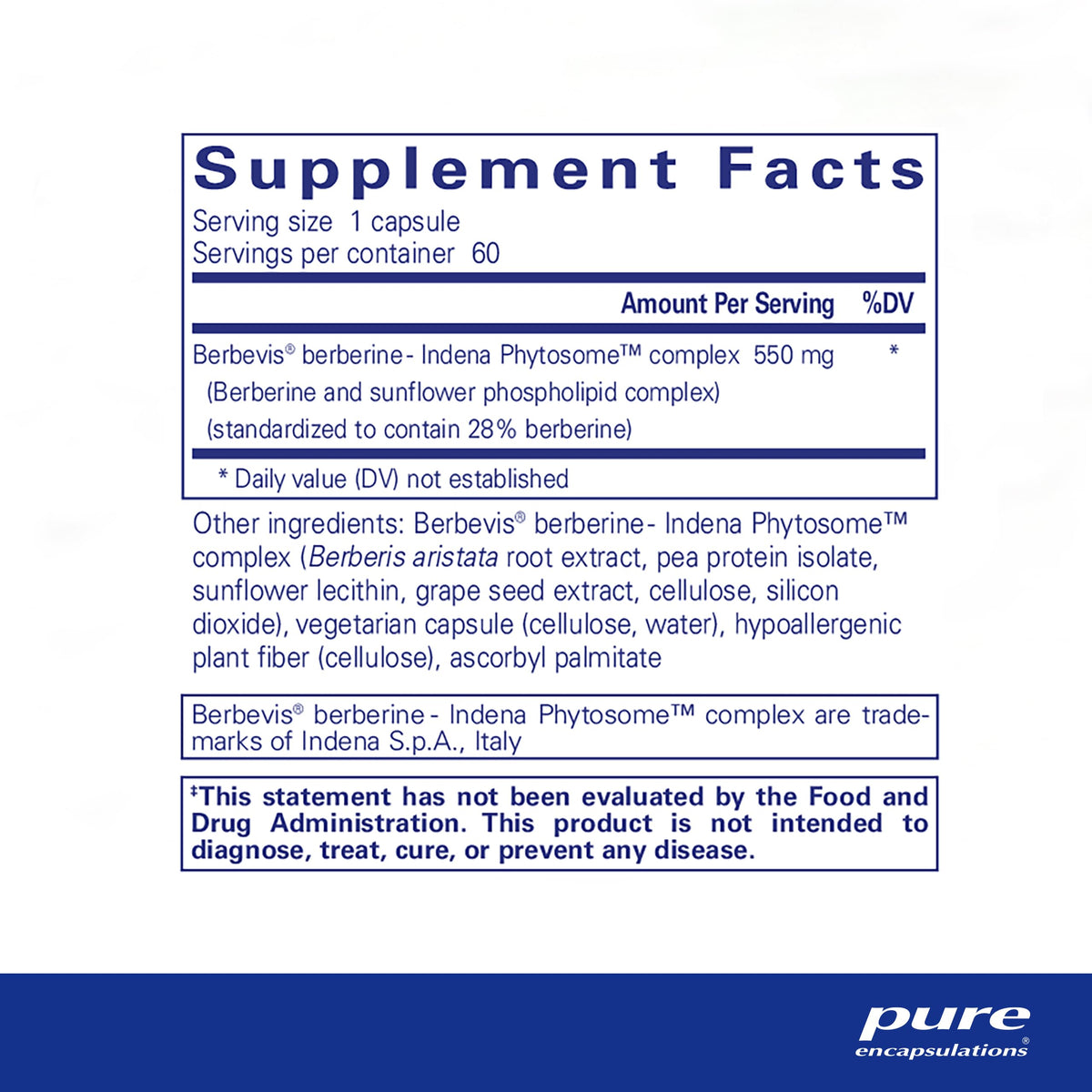 Pure Encapsulations Berberine UltraSorb | Enhanced Absorption Berberine | 60 Capsules Pure EncapsulationsBuy Supplements Australia