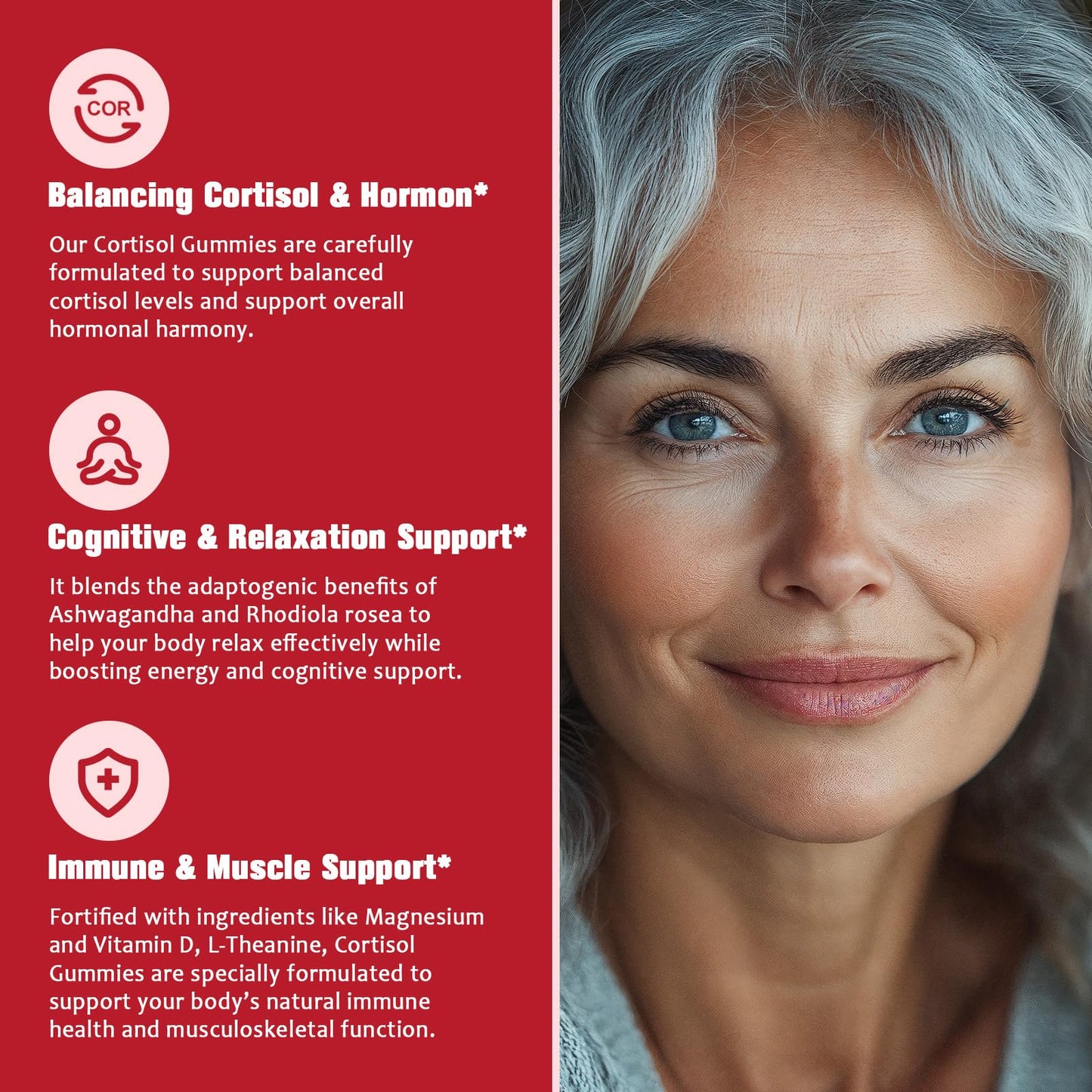 JIANKYTZ Cortisol Gummies for Women with Ashwagandha, Rhodiola Rosea, L-Theanine, Magnesium, Vitamin D3 for Zzz Support, Balanced Cortisol, Vegan, 60 Gummies JIANKYTZBuy Supplements Australia