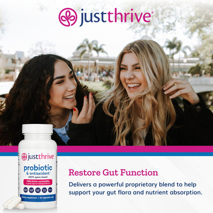Just Thrive Probiotic & Antioxidant Supplement - 100% Spore-Based Digestive and Immune Support - Gluten Free, 30 Caps Just Thrive canada supplements
