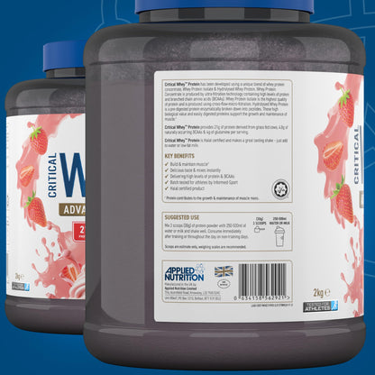 Applied Nutrition Critical Whey Protein Powder 2kg - High Protein Powder, Protein Milkshake Applied NutritionBuy Supplements Australia
