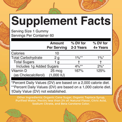 MaryRuth Organics Vitamin D3 Gummies | 2 Month Supply | Adults & Kids Vitamin D Gummy | Immune Support Supplement | VIT D3 1000IU for Bone Health&Muscle Function | Vegan | Non-GMO | Gluten Free | 60 MARYRUTH'SBuy Supplements Australia