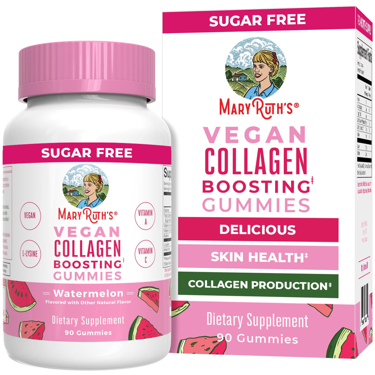 MaryRuth Organics Vegan Collagen for Women & Men, Collagen Boosting Gummies, Skin Care, Lysine, Vitamin C, Vitamin A, Amla, Supplement for Hair & Skin, Vegan, Non-GMO, Gluten Free, 90 Servings MARYRUTH'SBuy Supplements Australia