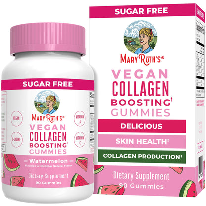 MaryRuth Organics Vegan Collagen for Women & Men, Collagen Boosting Gummies, Skin Care, Lysine, Vitamin C, Vitamin A, Amla, Supplement for Hair & Skin, Vegan, Non-GMO, Gluten Free, 90 Servings MARYRUTH'SBuy Supplements Australia