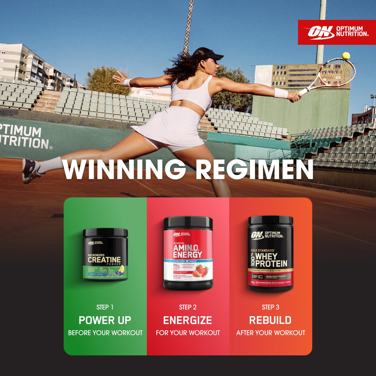 Optimum Nutrition Amino Energy Powder Plus Focus, with BCAA, Electrolytes, and Caffeine, Strawberry Burst, 65 Servings Optimum NutritionBuy Supplements Australia
