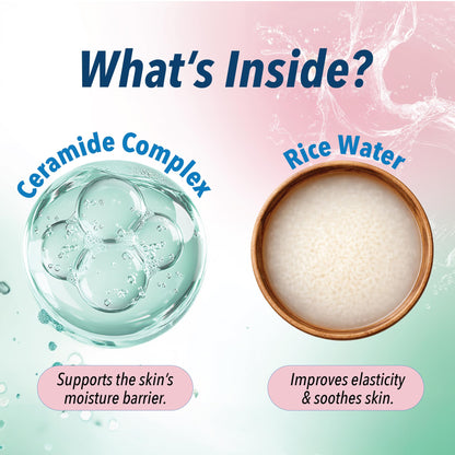 DR.RASHEL Korean Face Wash With Rice Water & 1% Ceramide Complex | Hydrating Gentle Cleanser for All Skin Types | 100 ml / 3.38 Fl Oz DR.RASHEL buy supplements Au