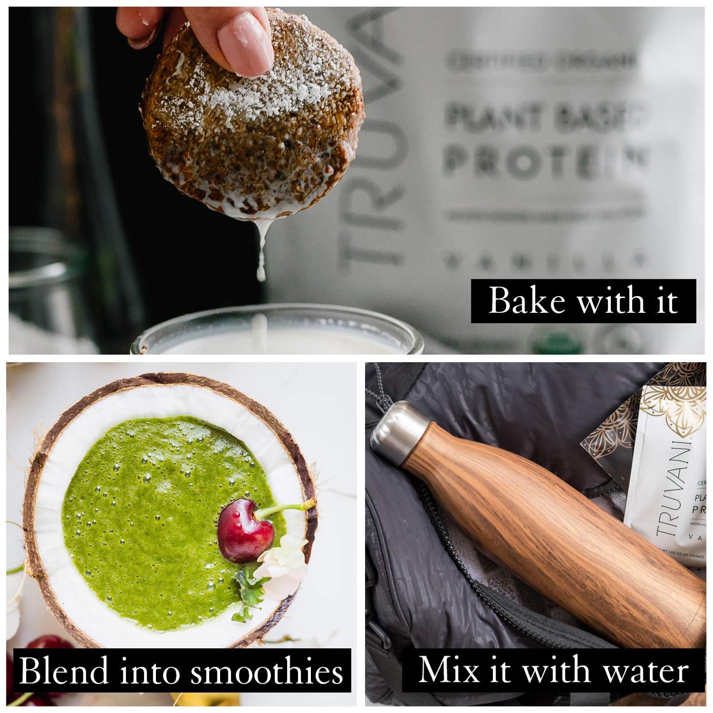 Truvani Organic Vegan Protein Powder, Organic Pea Protein Powder, Vegan, Non GMO TruvaniBuy Supplements Australia