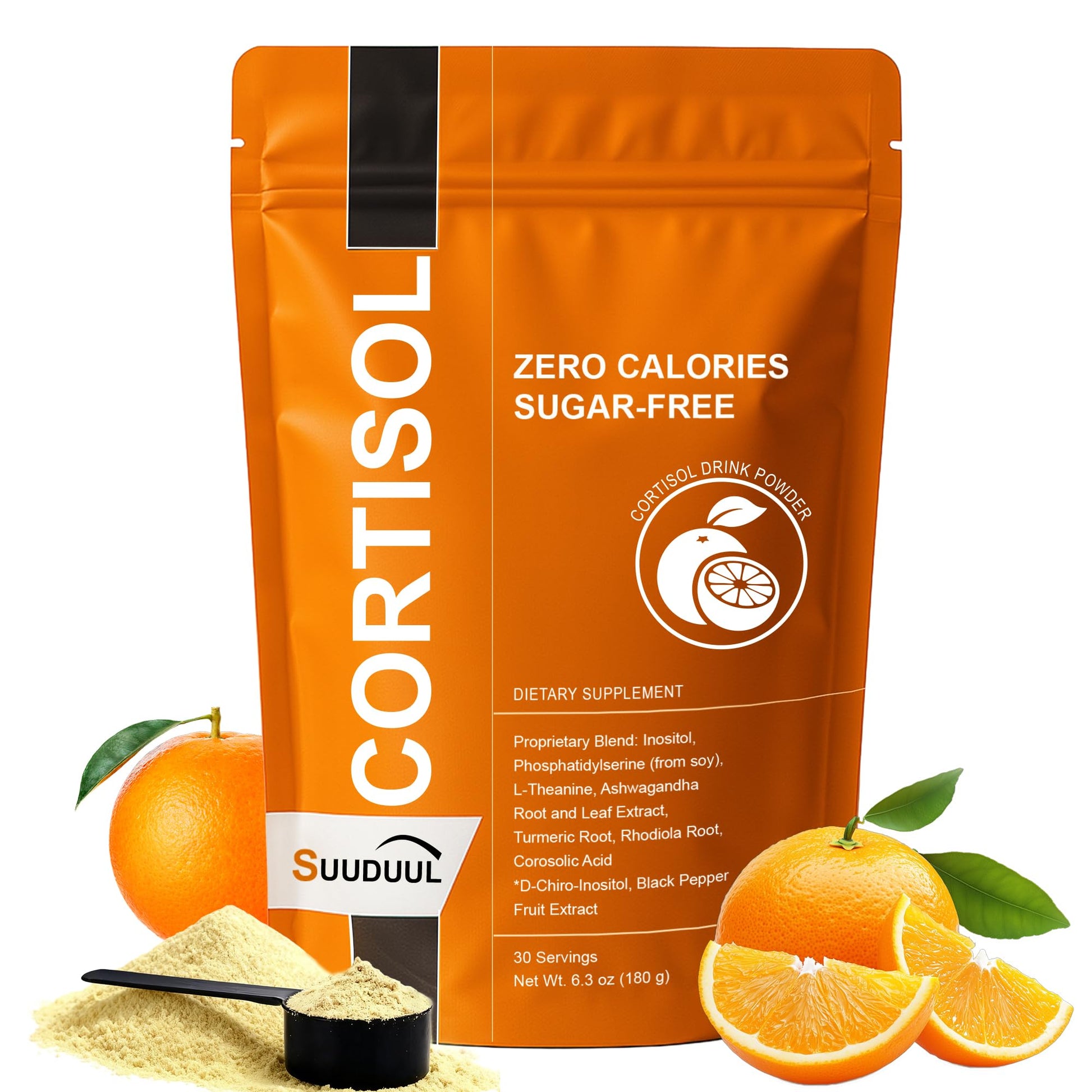 Cortisol Drink Mix | Cortisol Supplements for Women & Men | Ashwagandha, L-Theanine, Turmeric Root, Black Pepper Extract, Healthy Cortisol Levels, Mental Clarity SUUDUULBuy Supplements Australia
