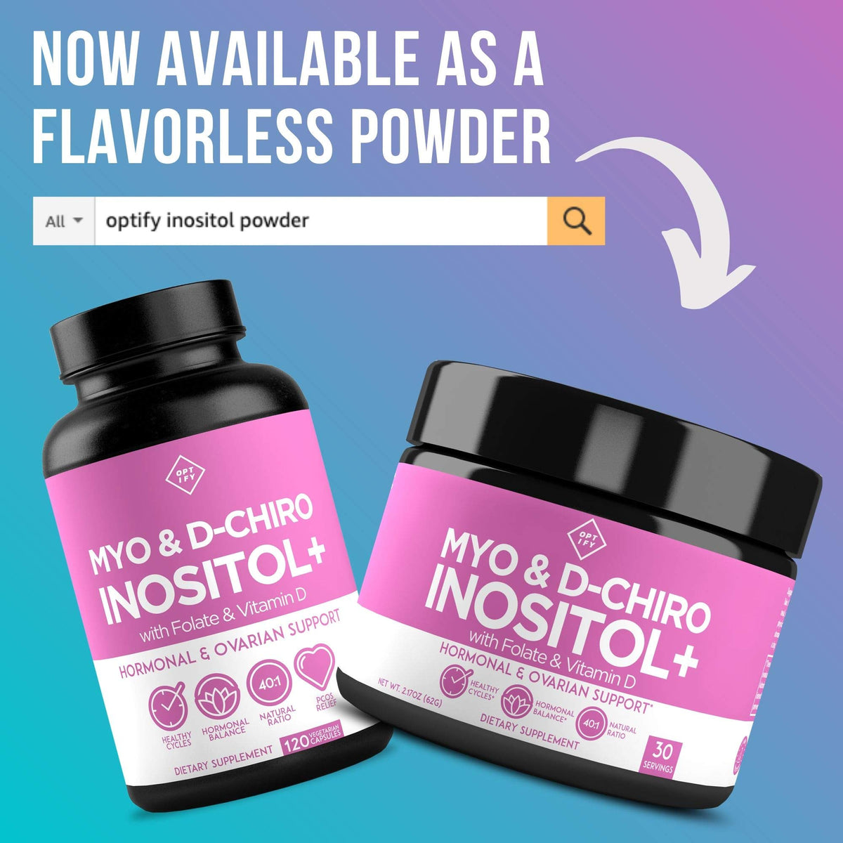 Premium Inositol Supplement - Myo-Inositol and D-Chiro Inositol Plus Folate and Vitamin OptifyBuy Supplements Australia
