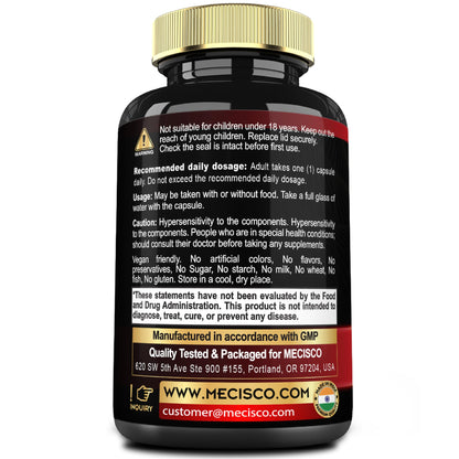 9in1 Cortisol Shield - Ashwagandha & Magnesium Glycinate, Rhodiola, Phosphatidylserine, L-Theanine, Licorice Root, St. John's Wort, Lions Mane - Mind & Mood, Restful Night Support - 60 Capsules MeciscoBuy Supplements Australia