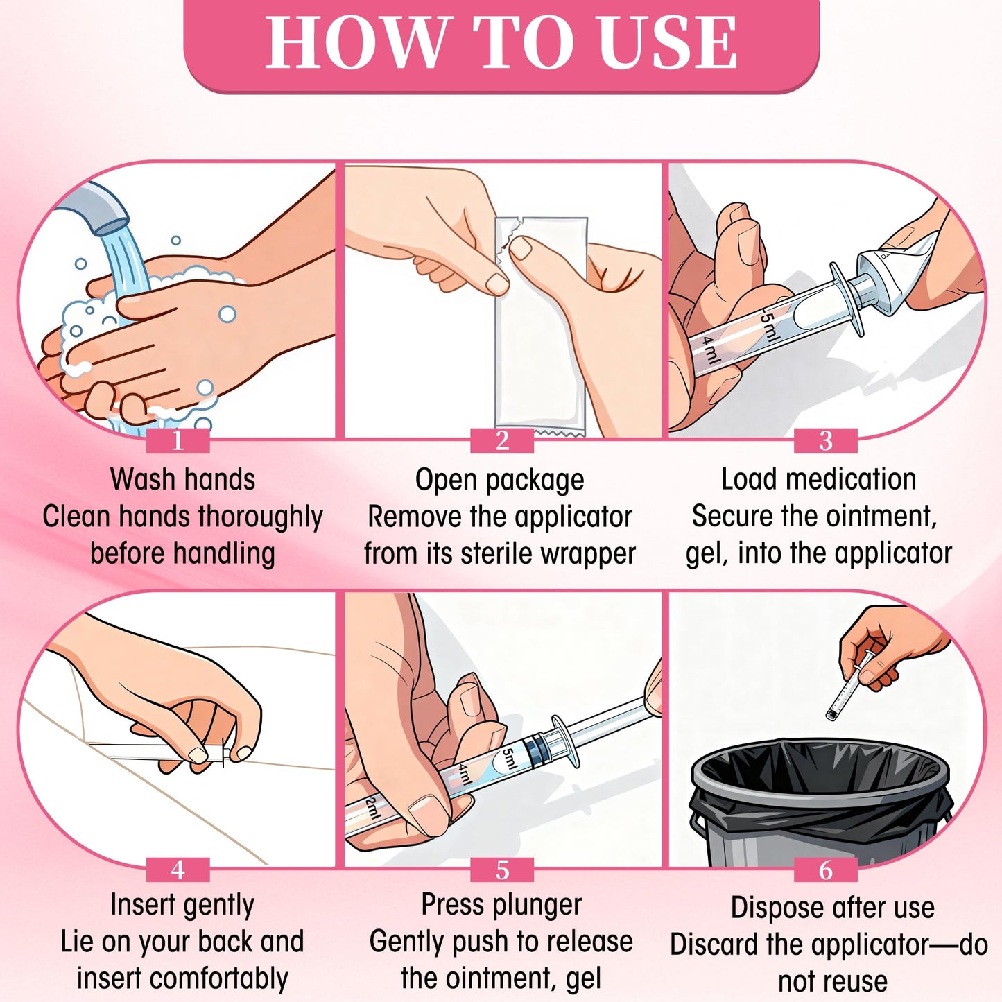 Disposable Vaginal Suppository Applicator for Women – 8ml Lube Injector Syringes with Smooth Tip, Fits Most Creams Gels Pills Tablet Suppositories, Sterilized Individually Wrapped, Pack of 20 BeHerkBuy Supplements Australia