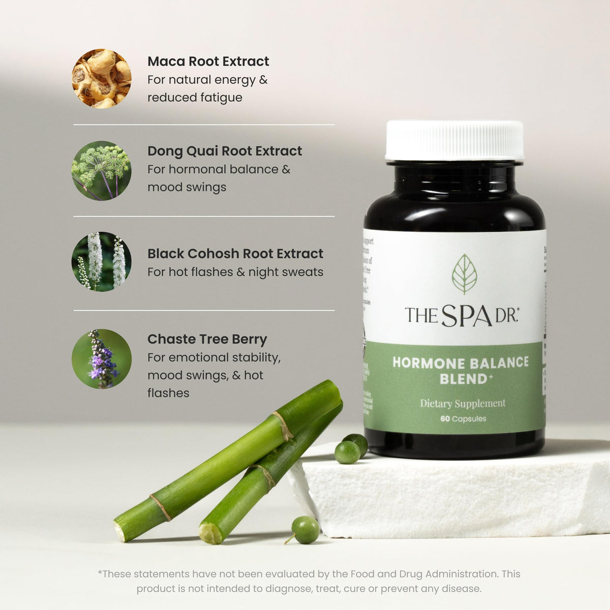 The Spa Dr. Hormone Balance for Women - Menopause Supplements for Women with Saw Palmetto, Chaste Tree Berry, Dong Quai for Night Sweats, Hot Flashes & Mood Swings - Menopause Support - 60 Capsules The Spa Dr.Buy Supplements Australia