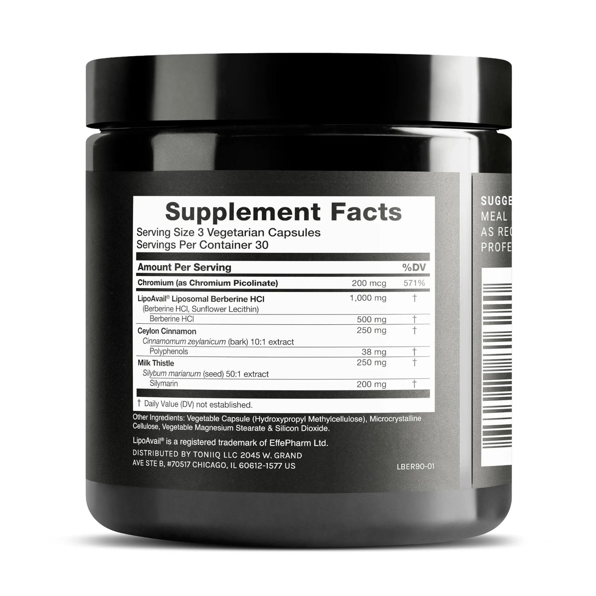 Toniiq Liposomal Berberine – High-Strength 1,500mg Complex with LipoAvail® Liposomal Berberine Supplement with Cinnamon, Milk Thistle & Chromium – Third-Party Tested – 90 Capsules Toniiq buy supplements Au