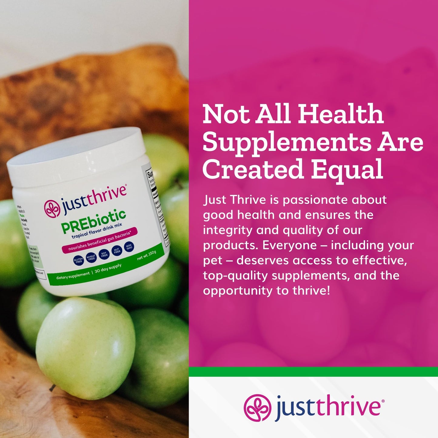 Just Thrive PREbiotic Powder - Digestive and Immune Support Supplement, 150 g Just ThriveBuy Supplements Australia