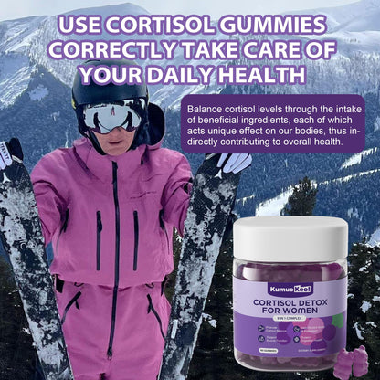 Cortisol Supplements for Women, Lower Cortisol for Women, Cortisol Gummies with Ashwagandha, Magnesium, L-Theanine, Phosphatidylserine, Vitamin, Relaxation, Focus, Sugar-Free, Vegan, 90 Count KumuoKeolBuy Supplements Australia