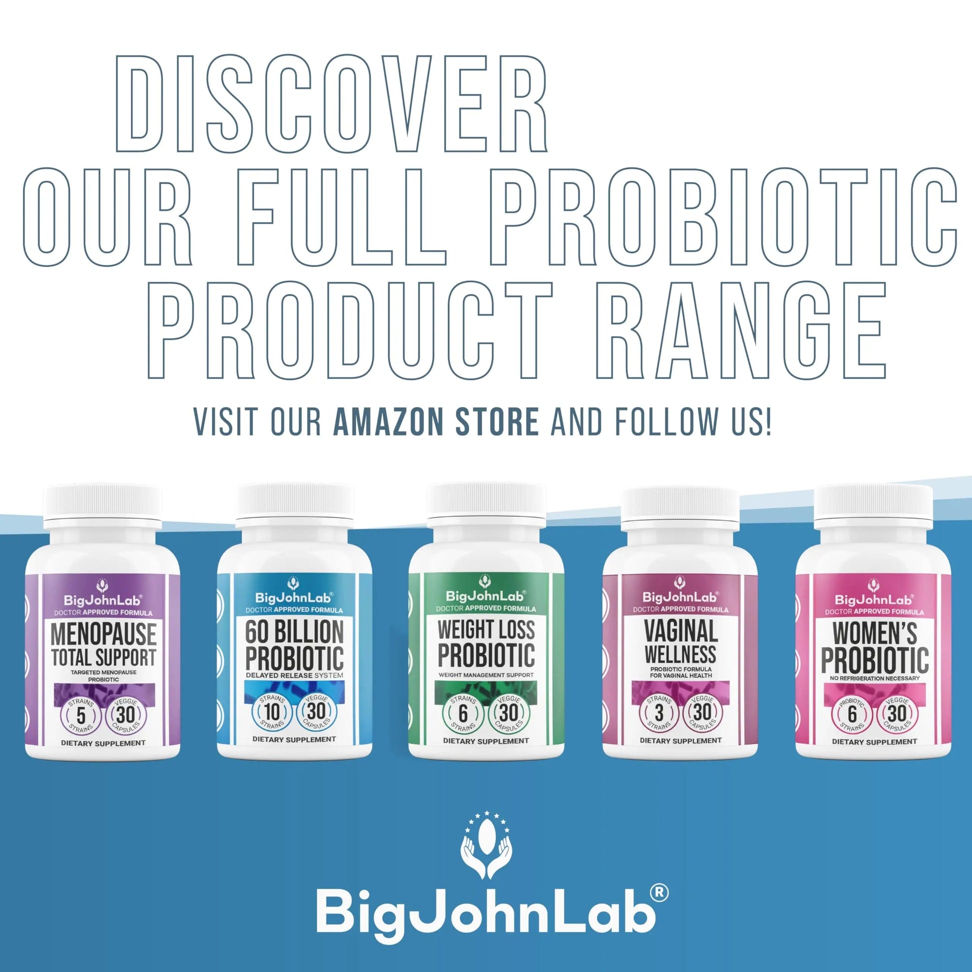 BIGJOHNLAB® - Probiotics for Weight Management & Bloating - 6 Probiotic Strains - Prebiotics - Key Ingredient Cayenne & Green Tea - Supports Gut Health - Weight Management for Women & Men - 30 CT BIGJOHNLABBuy Supplements Australia
