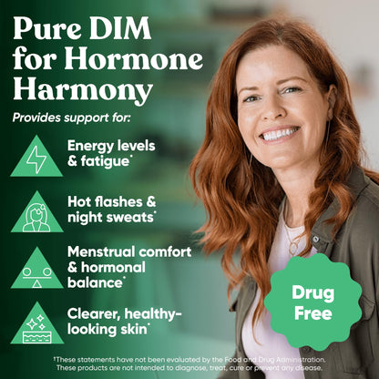 DIM Supplement Pure 200 Mg for Women or Men – Estrogen Hormone Balance Supplement for Energy, Fatigue, Stress, Menopause, Hot Flashes – Enhanced Bioavailability BioPerine – 60 Vegan Soft Capsules Eu NaturalBuy Supplements Australia