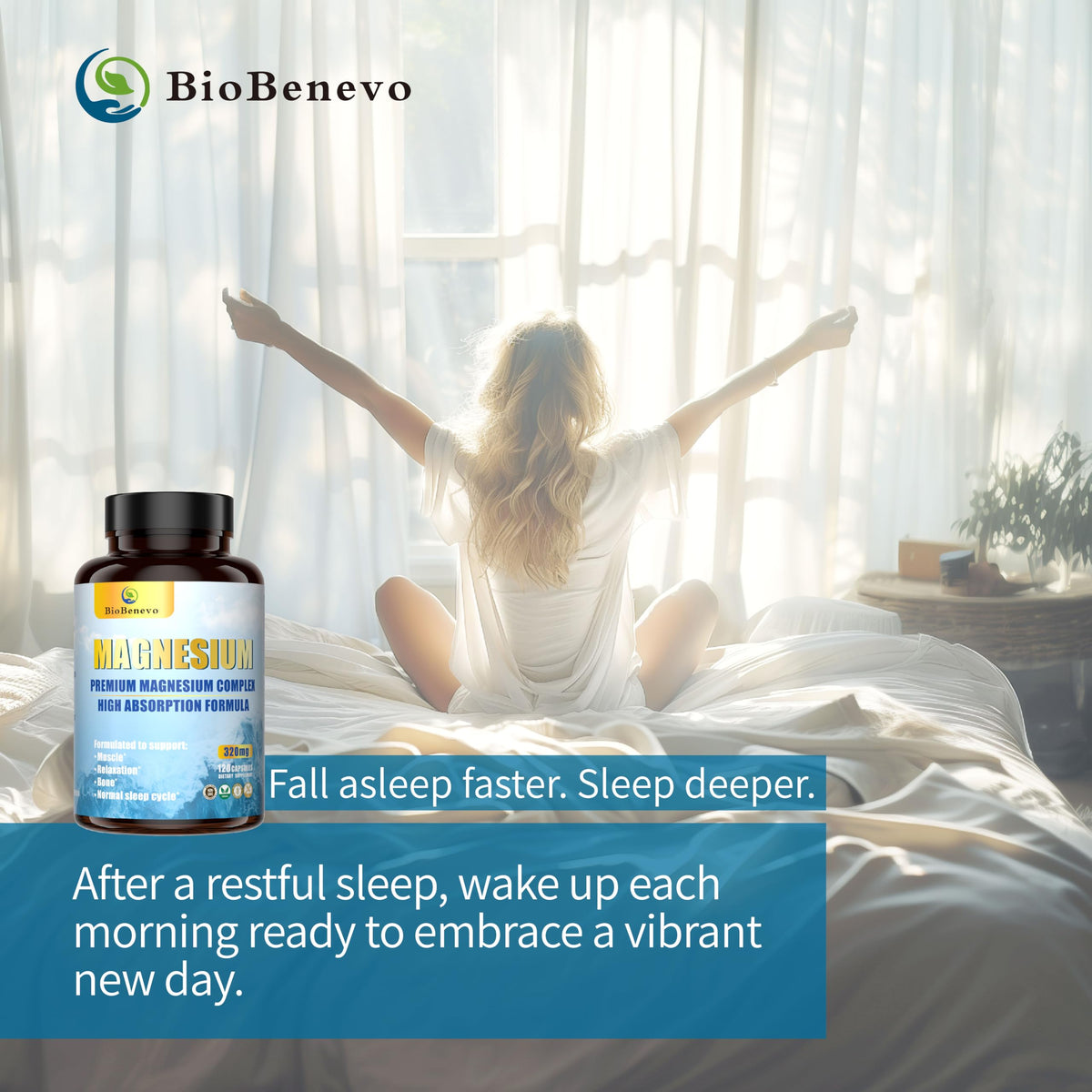 5-in-1 Magnesium Complex | 320mg of Magnesium Glycinate, Malate, Citrate… | Support for Sleep, Muscle Relaxation, and Energy Metabolism | High Absorption | Vegan, Non-GMO | 120 Capsules BioBenevoBuy Supplements Australia