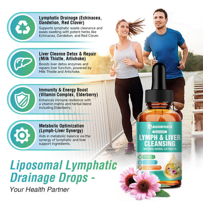 Maxhemphealth Liposomal Lymphatic Drainage Drops - 60ML Lymph & Liver Cleanse Supplement, Natural Herbal Blend & Multivitamin for Immunity, Lymphatic Support & Liver Detox, Vegan, Non-GMO, Gluten-Free Maxhemphealth buy supplements Au