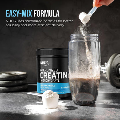 NHHS Micronized Creatine Monohydrate – Supports Strength & Muscle Performance | Ultra-Pure, Unflavored, 60 Servings, 300 Grams – Made in USA, Gluten-Free, Non-GMO NHHSBuy Supplements Australia