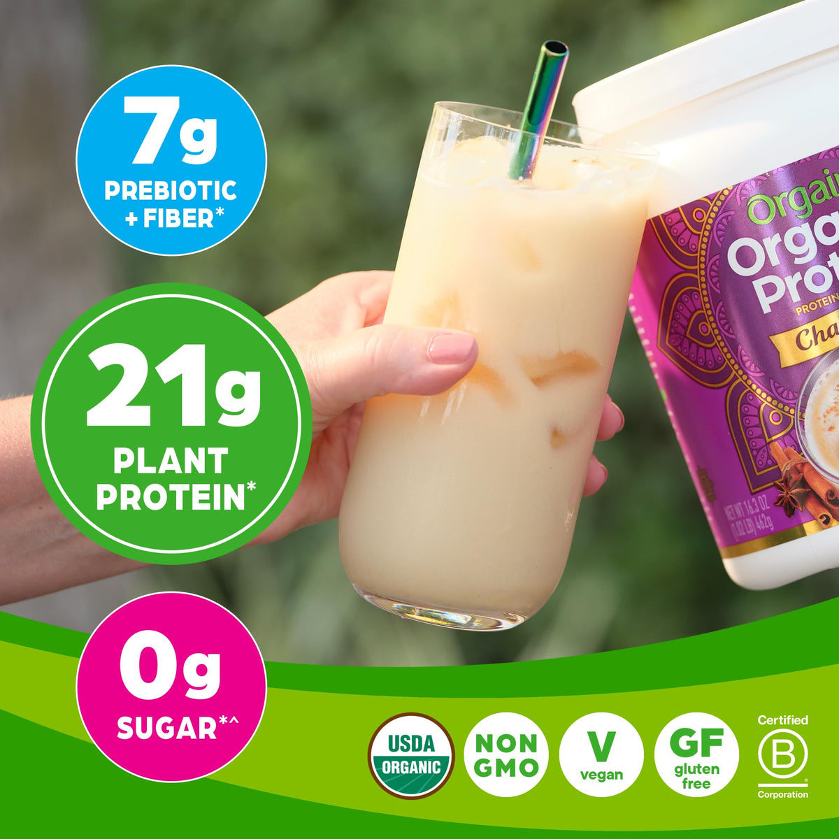Orgain Organic Vegan Protein Powder, Chai Latte - 21g Plant Based Protein, Gluten Free OrgainBuy Supplements Australia