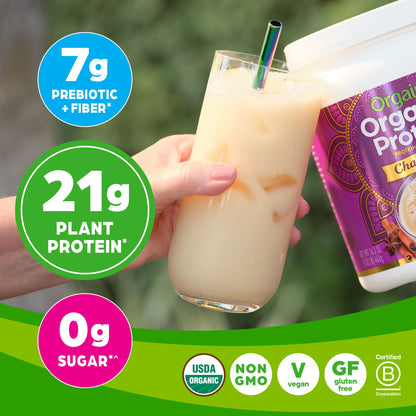 Orgain Organic Vegan Protein Powder, Chai Latte - 21g Plant Based Protein, Gluten Free OrgainBuy Supplements Australia