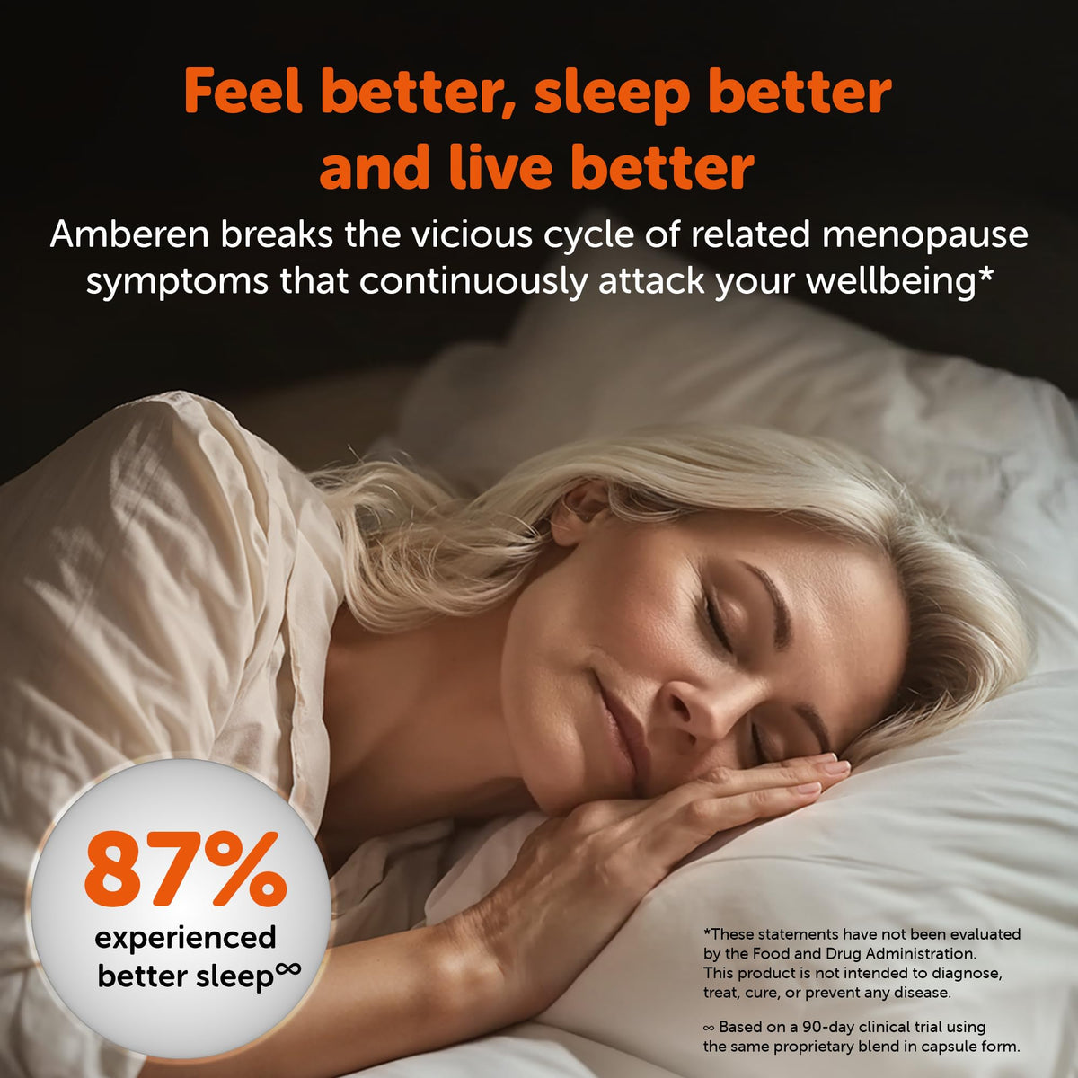 Amberen Menopause Supplement for Women, 60 Gummies, Clinically Proven, Helps Support Hormone Balance, Helps Relieve 12 Menopause Symptoms: Hot Flashes, Night Sweats, Mood Swings and More AmberenBuy Supplements Australia