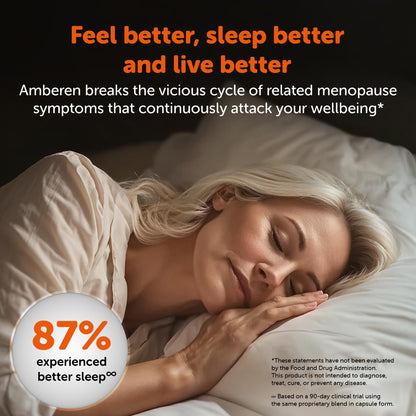 Amberen Menopause Supplement for Women, 60 Gummies, Clinically Proven, Helps Support Hormone Balance, Helps Relieve 12 Menopause Symptoms: Hot Flashes, Night Sweats, Mood Swings and More AmberenBuy Supplements Australia