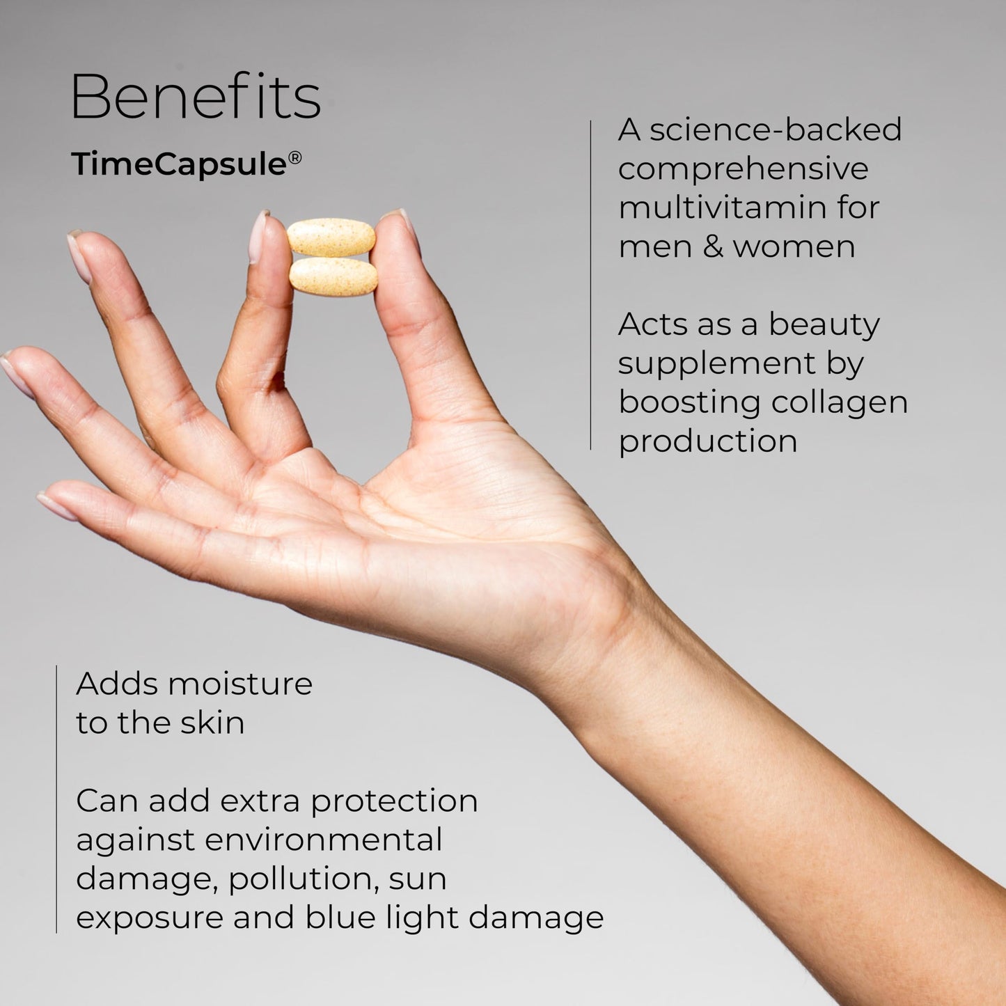 Hush & Hush TimeCapsule Multivitamin, Women's Multivitamin, Men's Multivitamin, Clean Nutraceuticals Supplements That Contains Hyaluronic Acid Hush & HushBuy Supplements Australia