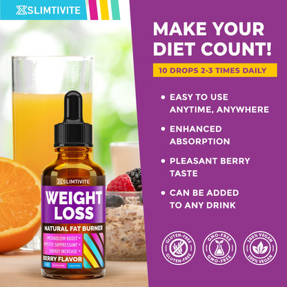 Slimtivite Weight Loss Drops - Diet Fat Effective Appetite Suppressant & Metabolism A.VogelBuy Supplements Australia